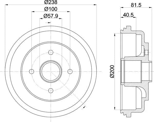 Mintex Brake Drum Rears MBD385 - image 5