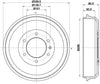 Mintex Brake Drum Rear MBD387 thumbnail