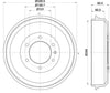 Mintex Brake Drum Rear MBD387 thumbnail