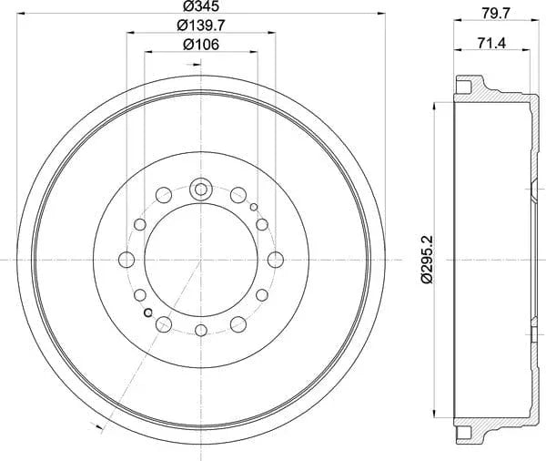 Mintex Brake Drum Rear MBD388 - image 5