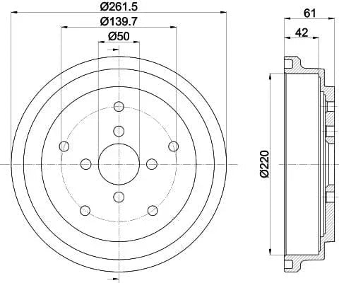 Mintex Brake Drum Rear MBD389 - image 4