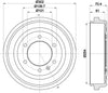 Mintex Brake Drum Rear MBD390 thumbnail