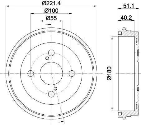 Mintex Brake Drum Rear MBD393 - image 4