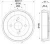 Mintex Brake Drum Rear MBD393 thumbnail