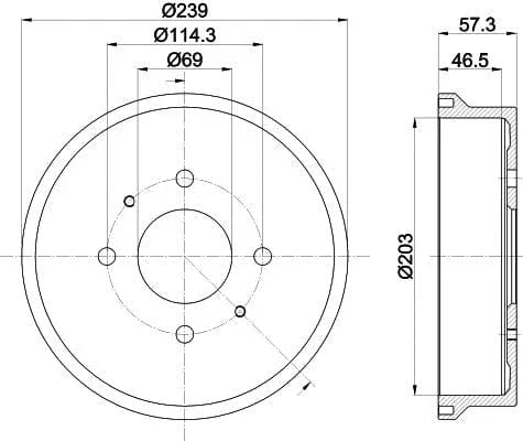 Mintex Brake Drum Rear MBD395 - image 4