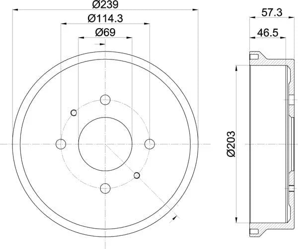 Mintex Brake Drum Rear MBD395 - image 5