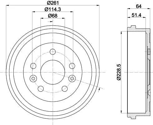 Mintex Brake Drum Rear MBD405 - image 4