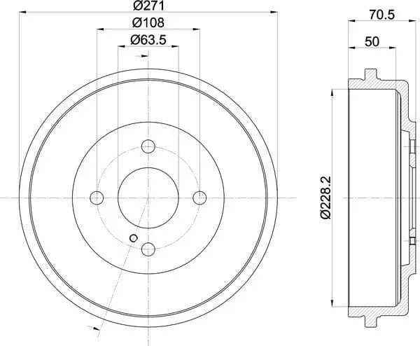 Mintex Brake Drum Rear MBD406 - image 5