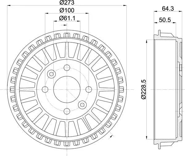 Mintex Brake Drum Rear MBD409 - image 5