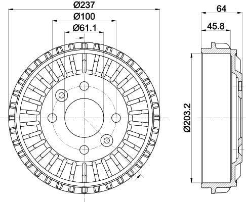 Mintex Brake Drum Rear MBD410 - image 4