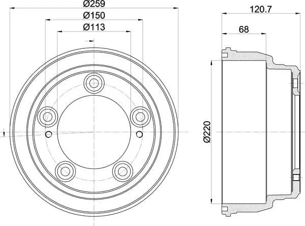 Mintex Brake Drum Rear MBD414 - image 5
