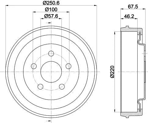 Mintex Brake Drum Rear MBD417 - image 4