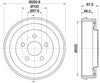 Mintex Brake Drum Rear MBD417 thumbnail