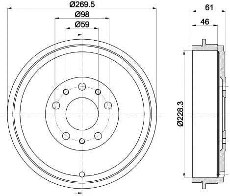 Mintex Brake Drum Rear MBD418 - image 4
