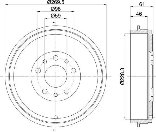 Mintex Brake Drum Rear MBD418 - image 5