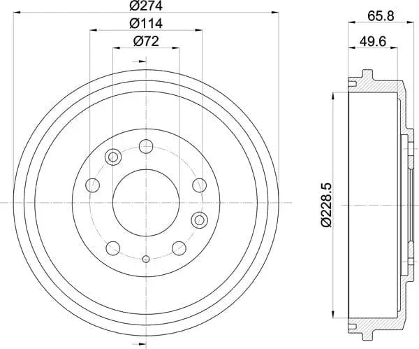 Mintex Brake Drum Rear MBD424 - image 5