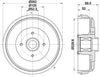 Mintex Brake Drum Rear MBD425 thumbnail