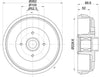 Mintex Brake Drum Rear MBD425 thumbnail