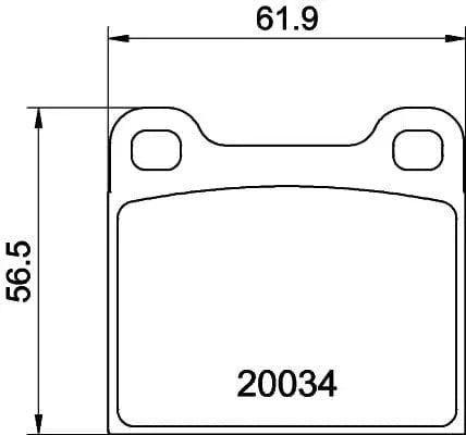 Mintex Brake Pads Full Set Of 4 Front Rear MDB1002 - image 3