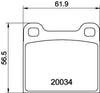 Mintex Brake Pads Full Set Of 4 Front Rear MDB1002 thumbnail