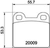 Mintex Brake Pads Full Set Of 4 Front Rear MDB1012 thumbnail