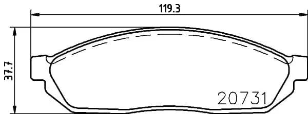 Mintex Brake Pads Full Set Of 4 Front MDB1184 - image 3
