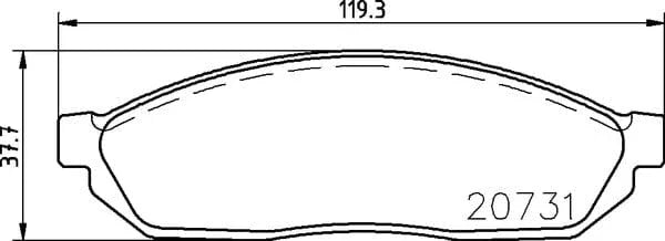 Mintex Brake Pads Full Set Of 4 Front MDB1184 - image 4