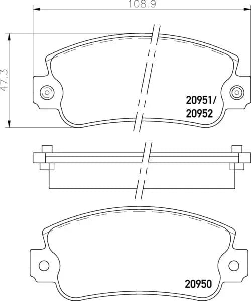 Mintex Brake Pads Full Set Of 4 Front MDB1218 - image 3