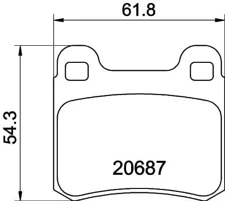 Mintex Brake Pads Set Brake Pads Full Set Of 4 Rear MDB1222 - image 3