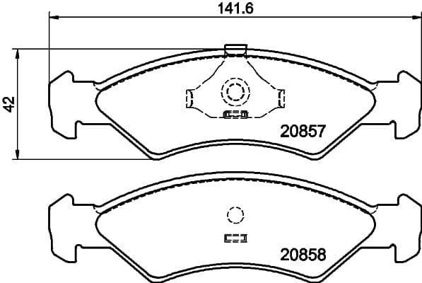 Mintex Brake Pads Full Set Of 4 Front MDB1225 - image 3