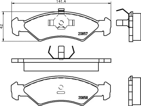 Mintex Brake Pads Full Set Of 4 Front MDB1225 - image 4