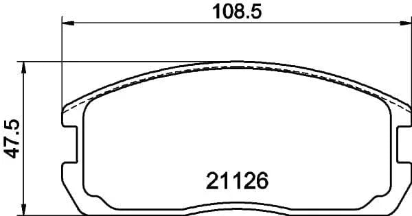 Mintex Brake Pads Full Set Of 4 Front MDB1282 - image 3