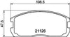 Mintex Brake Pads Full Set Of 4 Front MDB1282 thumbnail