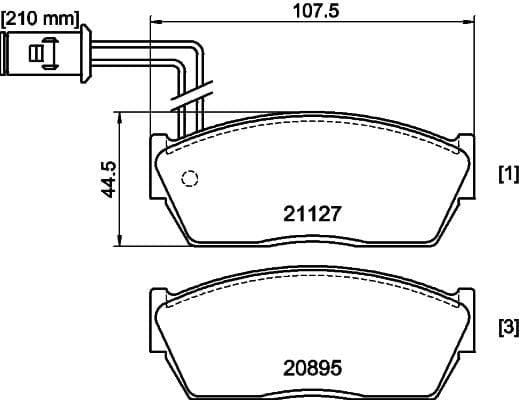 Mintex Brake Pads Full Set Of 4 Front MDB1332 - image 3