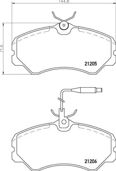Mintex Brake Pads Full Set Of 4 Front MDB1388 - image 3