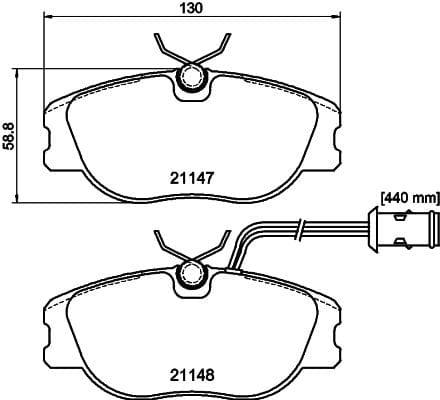 Mintex Brake Pads Full Set Of 4 Front MDB1391 - image 3