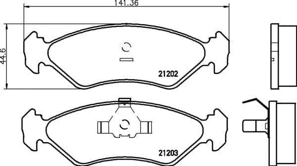 Mintex Brake Pads Full Set Of 4 Front MDB1404 - image 4