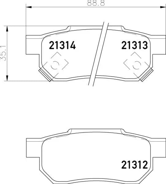 Mintex Brake Pads Set Brake Pads Full Set Of 4 Rear MDB1411 - image 3
