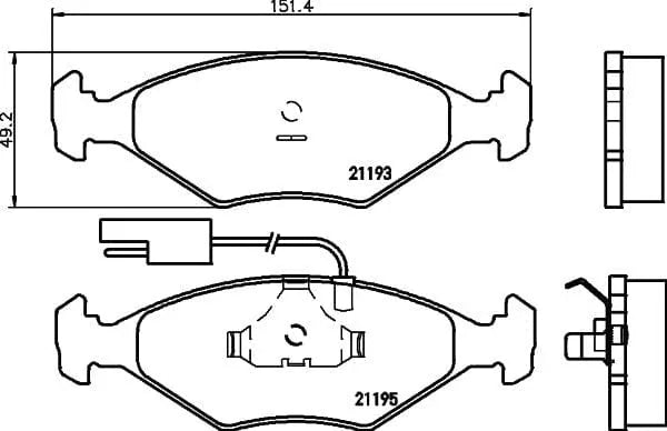 Mintex Brake Pads Full Set Of 4 Front MDB1430 - image 3