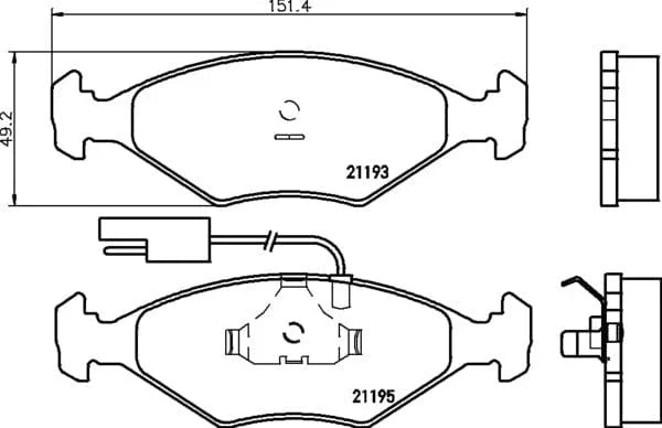 Mintex Brake Pads Full Set Of 4 Front MDB1430 - image 4