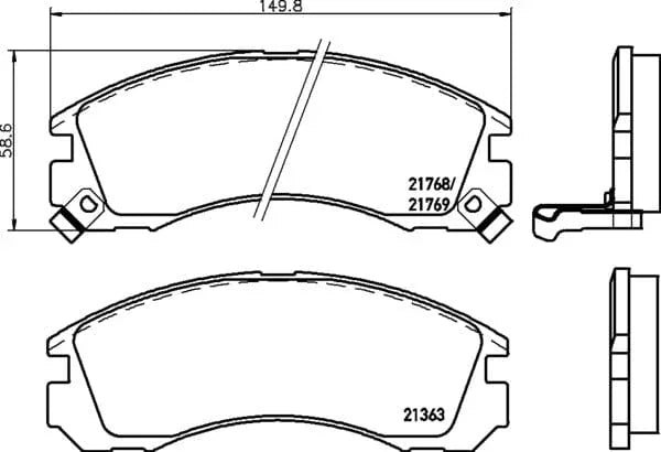 Mintex Brake Pads Full Set Of 4 Front MDB1539 - image 3
