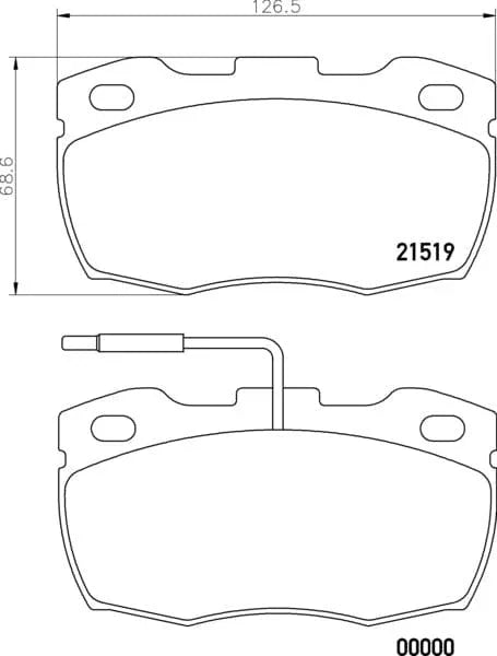 Mintex Brake Pads Full Set Of 4 Front MDB1555 - image 3