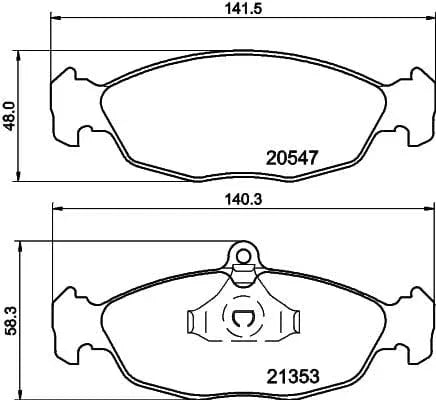 Mintex Brake Pads Full Set Of 4 Front Rear MDB1556 - image 3