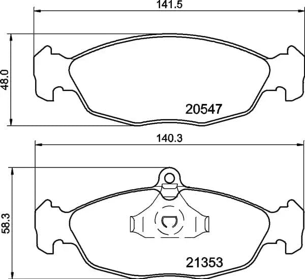 Mintex Brake Pads Full Set Of 4 Front Rear MDB1556 - image 4