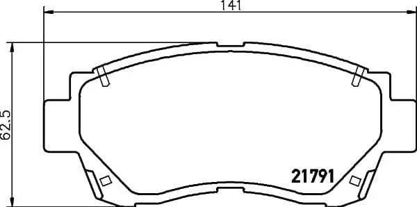 Mintex Brake Pads Full Set Of 4 Front MDB1578 - image 3