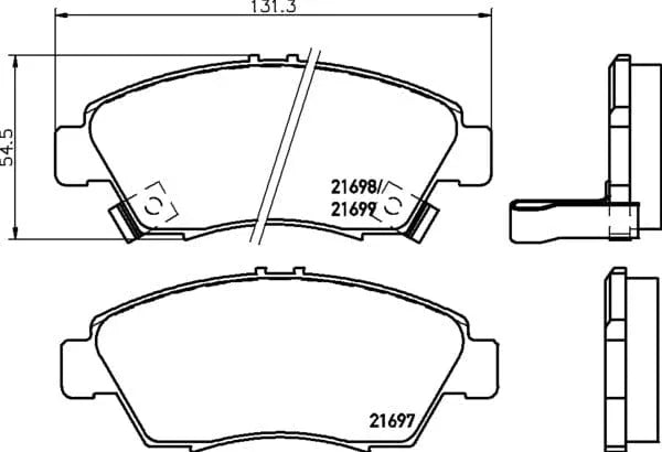 Mintex Brake Pads Full Set Of 4 Front MDB1615 - image 4
