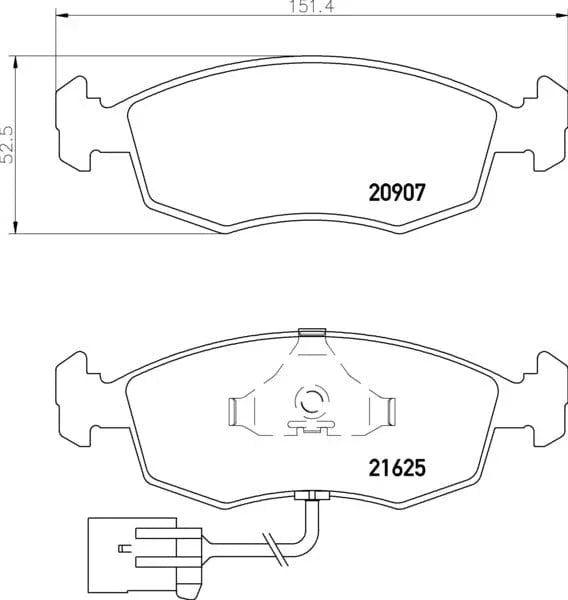 Mintex Brake Pads Full Set Of 4 Front MDB1641 - image 3