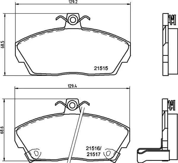 Mintex Brake Pads Full Set Of 4 Front MDB1659 - image 4
