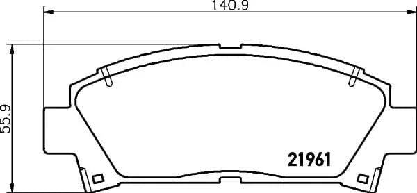 Mintex Brake Pads Full Set Of 4 Front MDB1684 - image 3