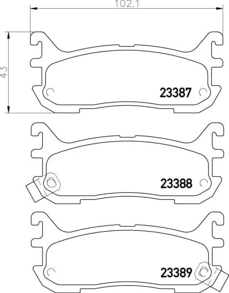 Mintex Brake Pads Set Brake Pads Full Set Of 4 Rear MDB1705 - image 3